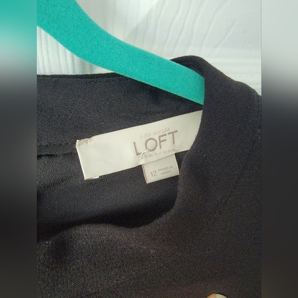 Loft keyhole black dress, 12 - Picture 3 of 4